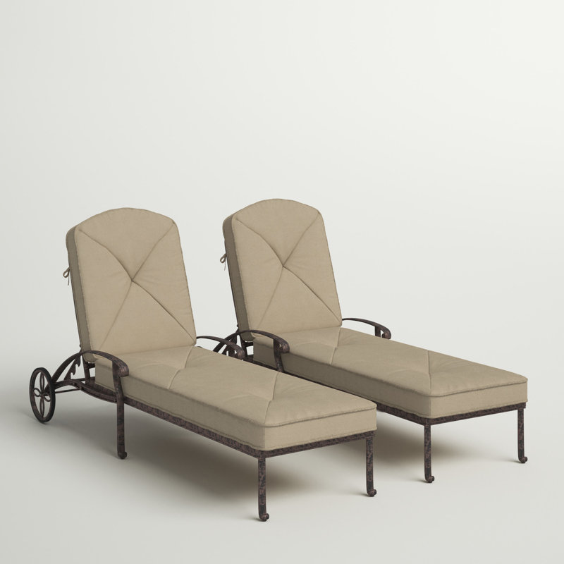 Three Posts™ Lebanon 86'' Long Reclining Chaise Lounge Set with